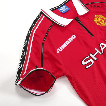 Beckham #7 Retro Manchester United Home Jersey 1999/00