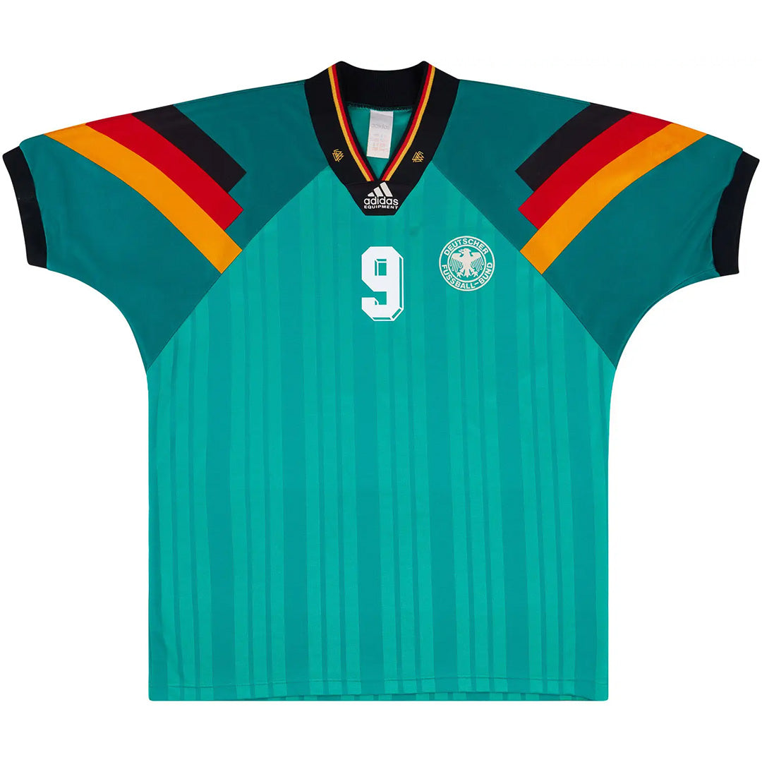 Völler #9 Retro Germany Away Jersey 1992