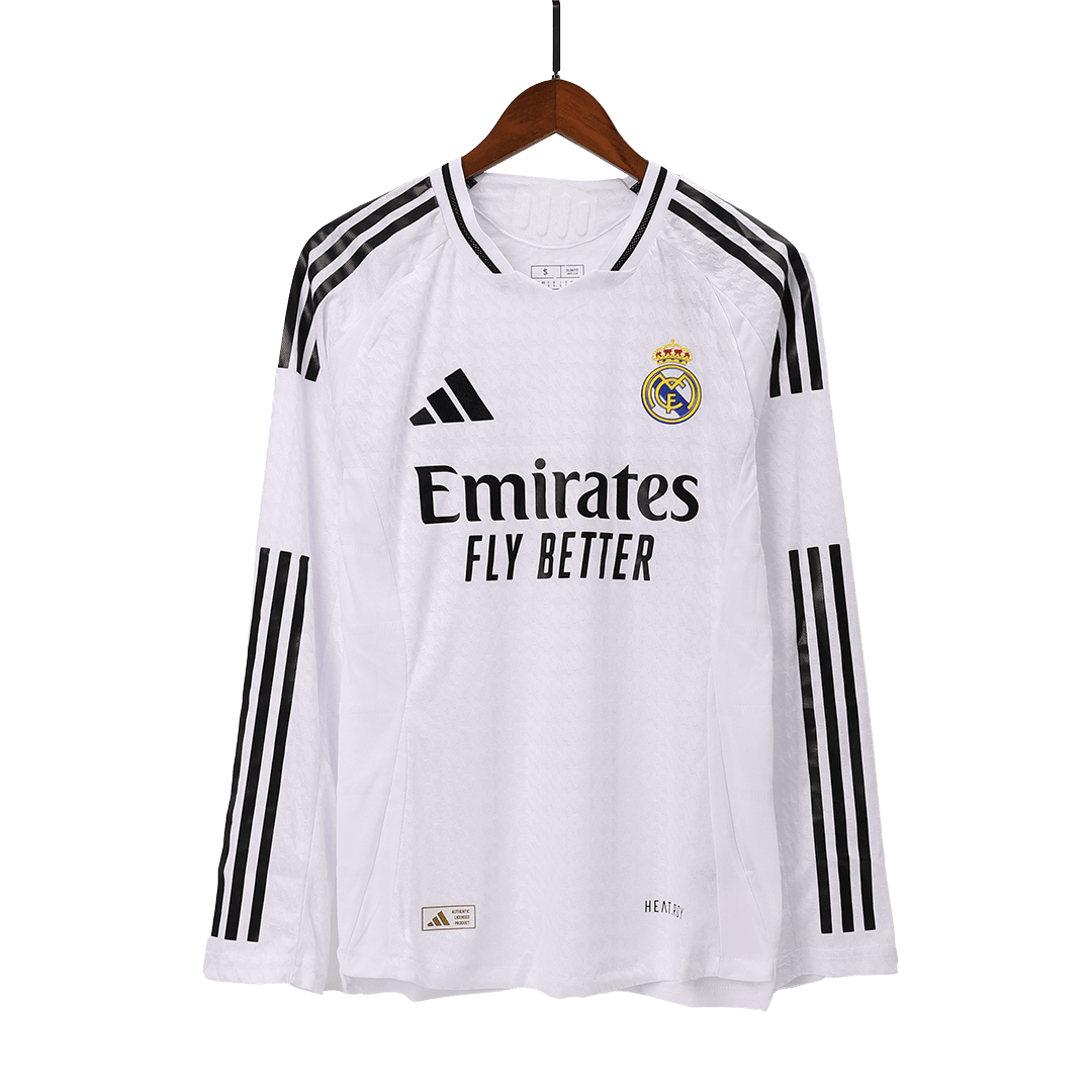 Real Madrid Home Long Sleeve Jersey Player Version