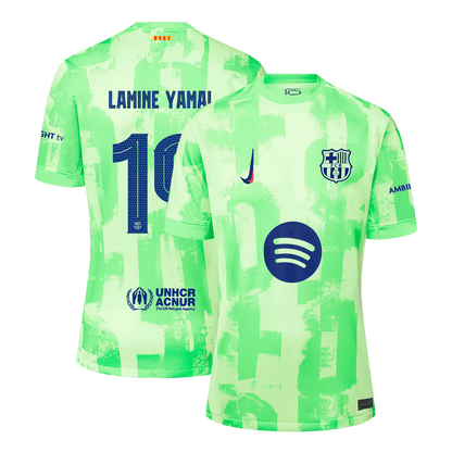 LAMINE YAMAL #19 Barcelona Spotify Logo Without Text Third Jersey - UCL Font