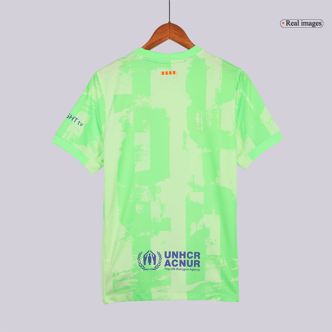 LAMINE YAMAL #19 Barcelona Spotify Logo Without Text Third Jersey - UCL Font