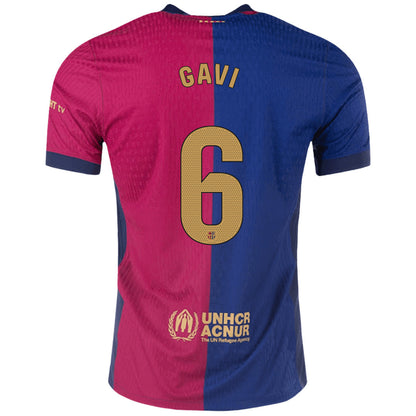 GAVI #6 Barcelona Home Spotify Logo Without Text Match Jersey