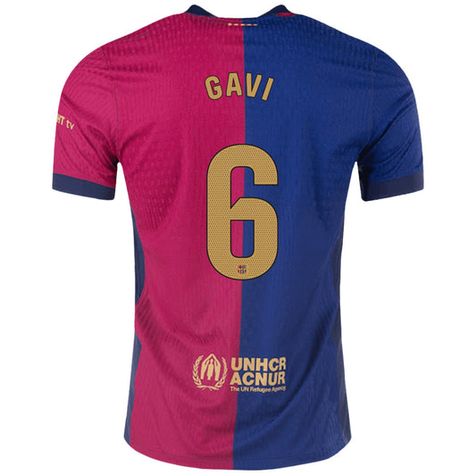 GAVI #6 Barcelona Home Spotify Logo Without Text Match Jersey