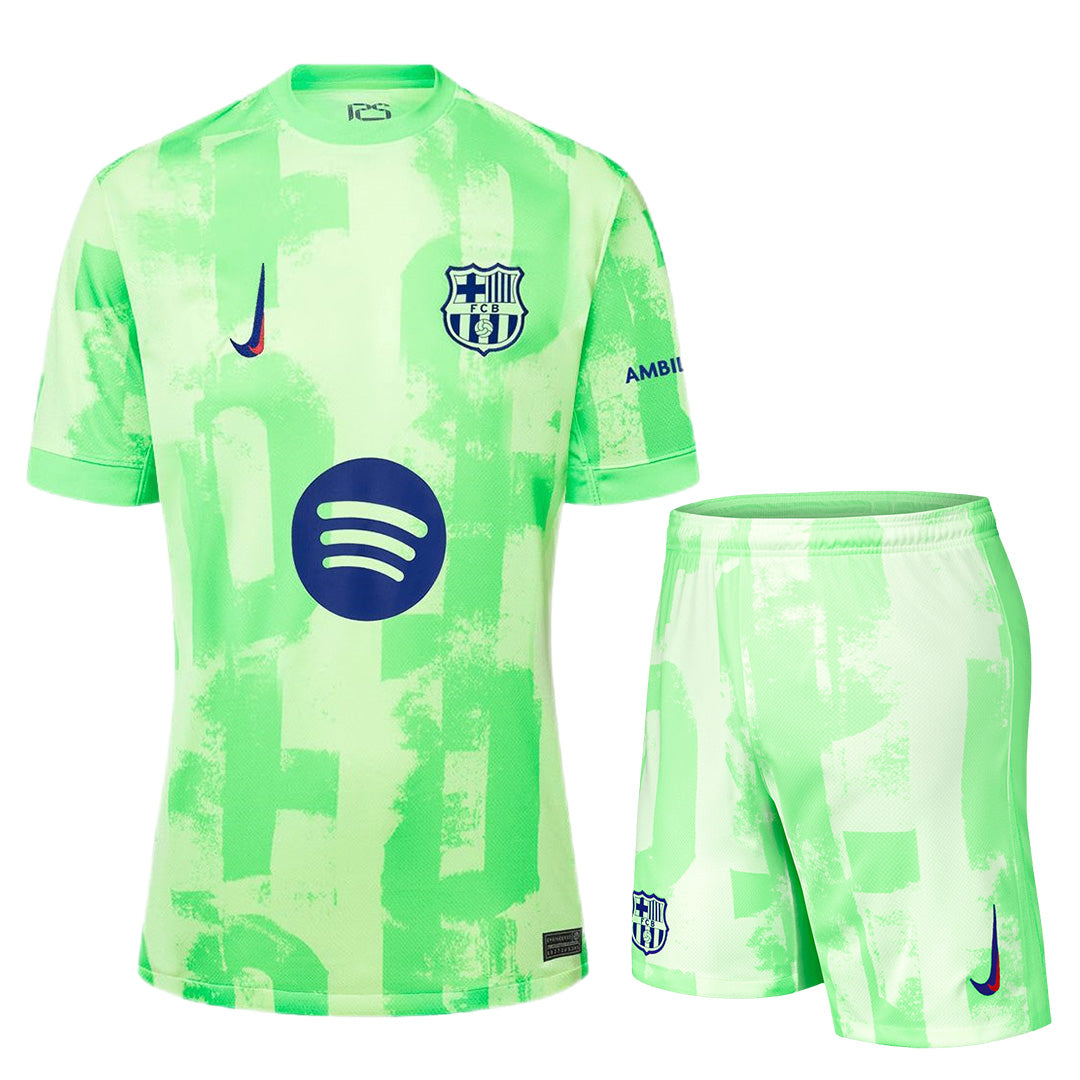 [Super Replica] Barcelona Third Spotify Logo Without Text Full Kit