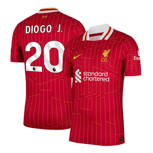 DIOGO J. #20 Liverpool Home Match Jersey Player Version