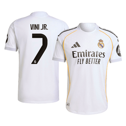 VINI JR. #7 Real Madrid Home Match Jersey Player Version 2025/26
