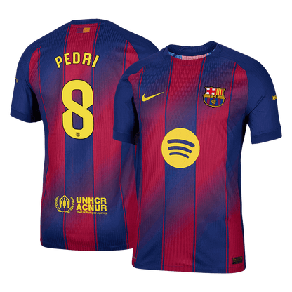 PEDRI #8 Barcelona Home Match Jersey Player Version 2025/26