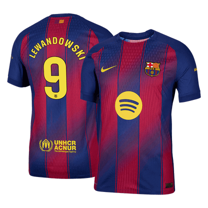 LEWANDOWSKI #9 Barcelona Home Match Jersey Player Version 2025/26