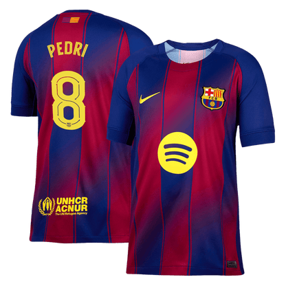 PEDRI #8 Barcelona Home Jersey 2025/26 - UCL