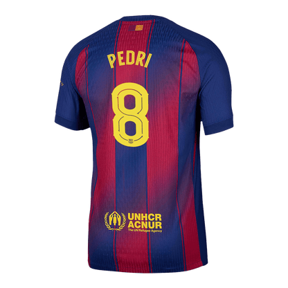 PEDRI #8 Barcelona Home Match Jersey Player Version 2025/26 - UCL