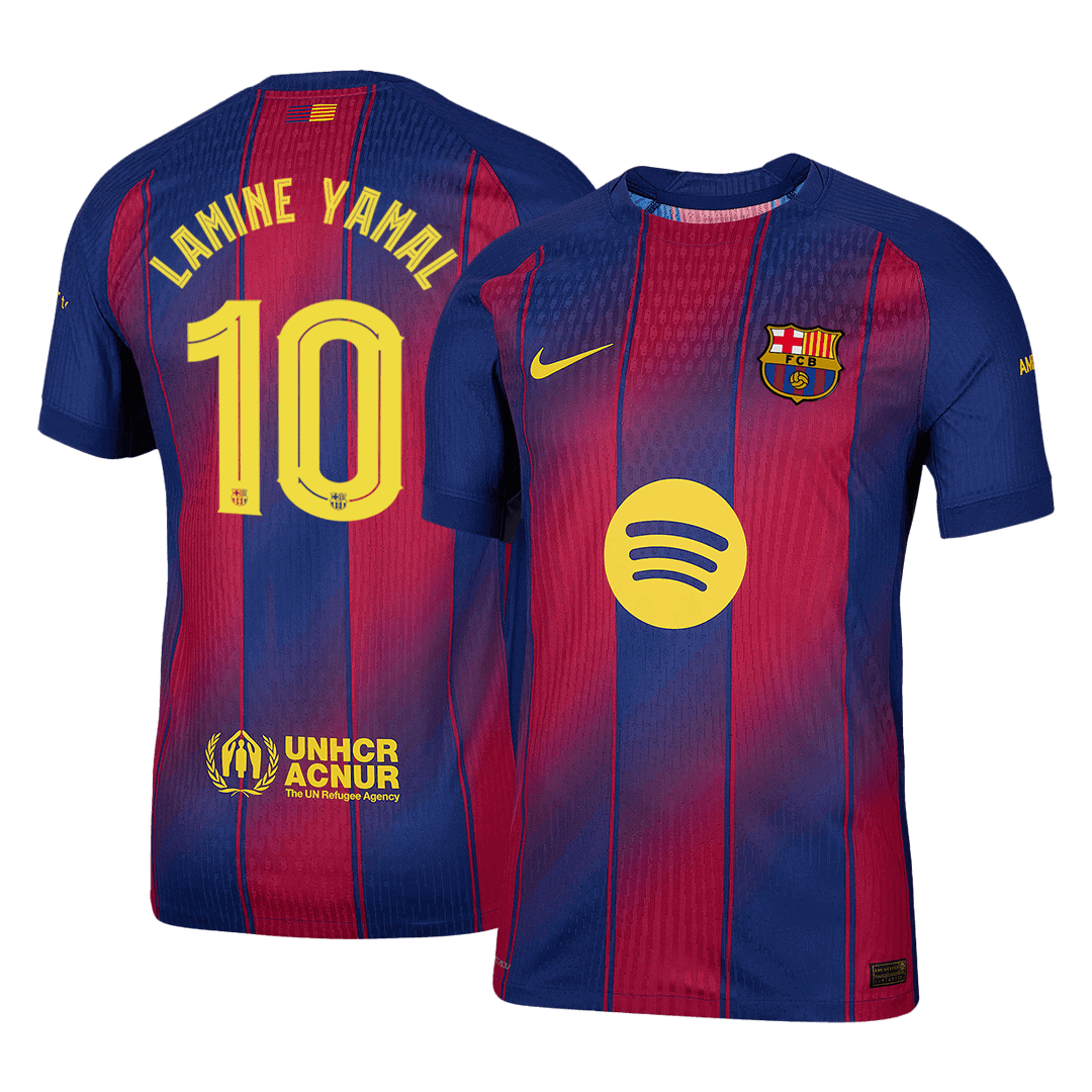 LAMINE YAMAL #10 Barcelona Home Match Jersey Player Version 2025/26 - UCL