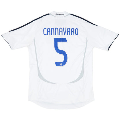 CANNAVARO #5 Retro Real Madrid Home Jersey 2006/07