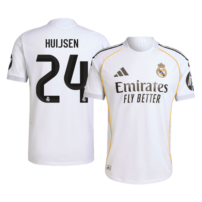 HUIJSEN #24 Real Madrid Home Match Jersey Player Version 2025/26