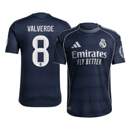 VALVERDE #8 Real Madrid Away Match Jersey Player Version 2025/26