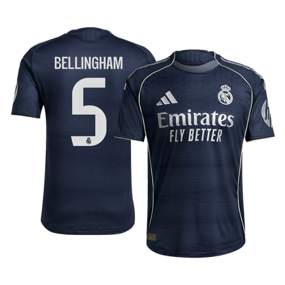 BELLINGHAM #5 Real Madrid Away Match Jersey Player Version 2025/26