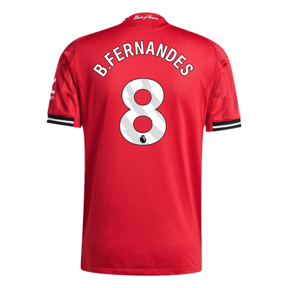 B.FERNANDES #8 Manchester United Home Match Jersey Player Version 2025/26