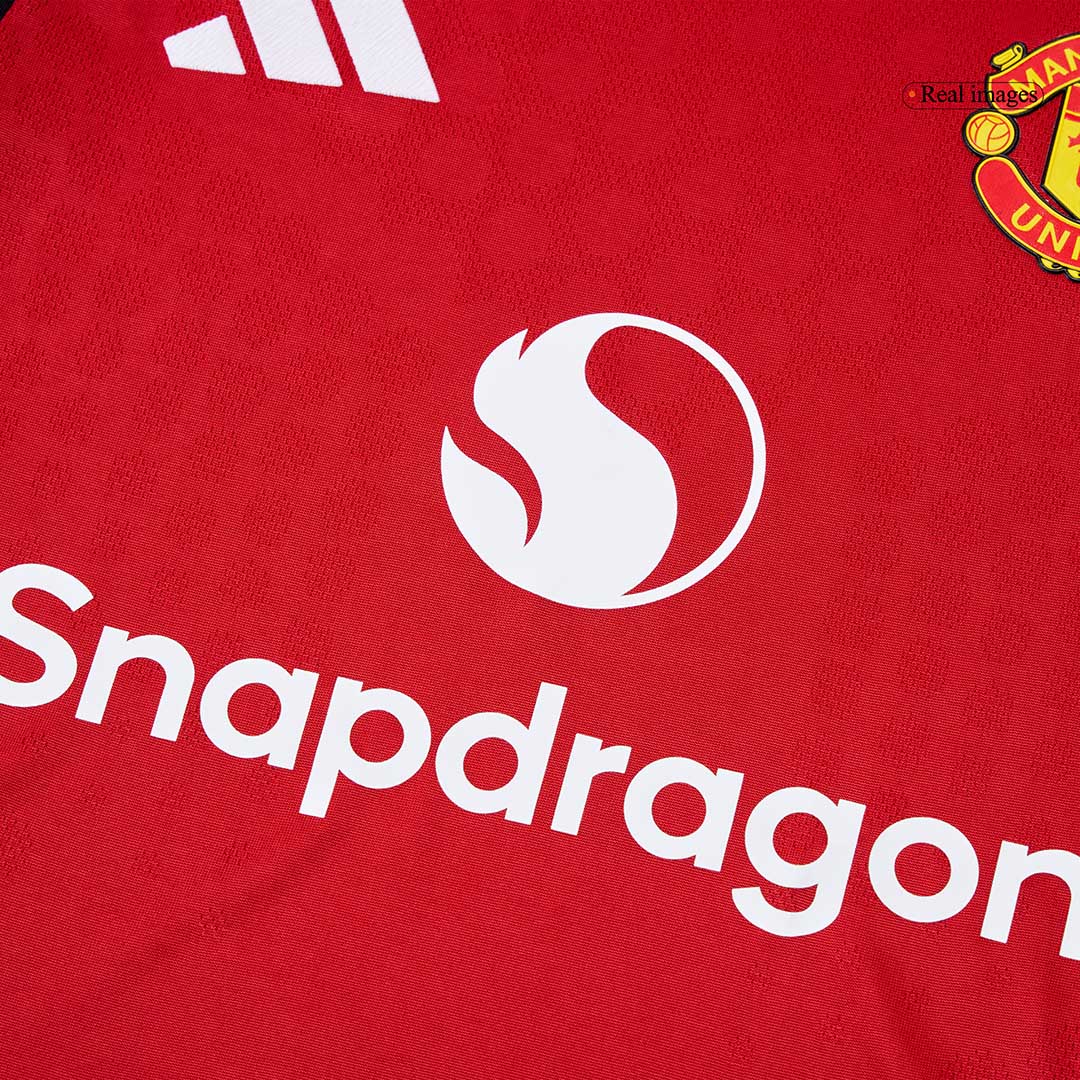 B.FERNANDES #8 Manchester United Home Match Jersey Player Version 2025/26