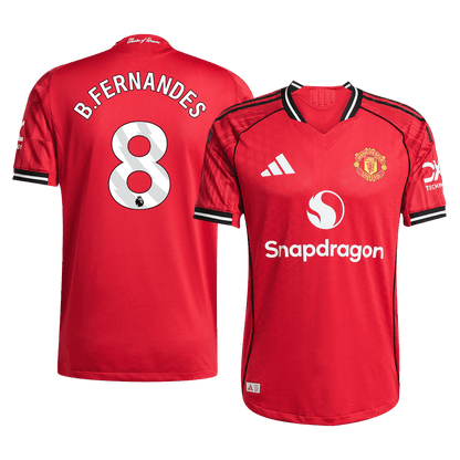 B.FERNANDES #8 Manchester United Home Match Jersey Player Version 2025/26