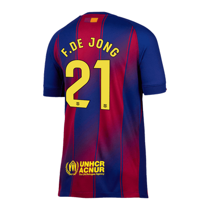 F.DE JONG #21 Barcelona Home Jersey 2025/26