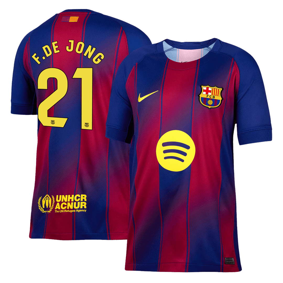 F.DE JONG #21 Barcelona Home Jersey 2025/26