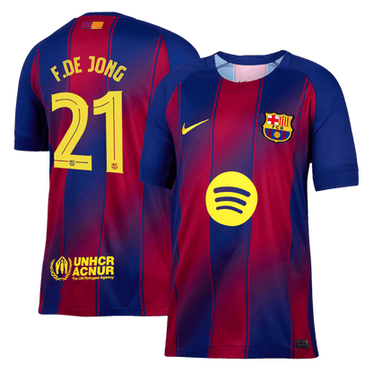 F.DE JONG #21 Barcelona Home Jersey 2025/26 - UCL