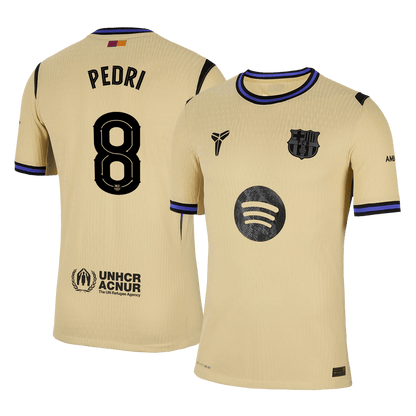 PEDRI #8 Barcelona Away Match Jersey Player Version 2025/26 - UCL