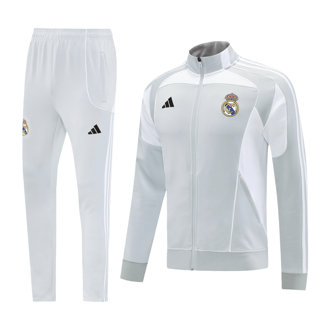 Real Madrid Training Tracksuit Kit(Jacket+Pants) 07 Gray 2025/26
