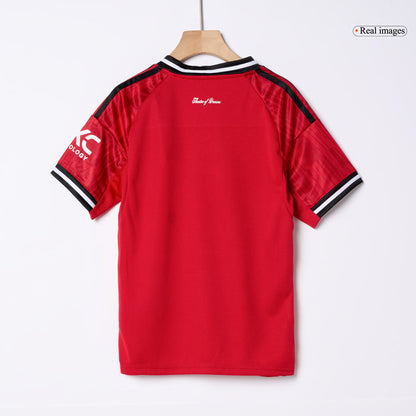 Kids Manchester United Home Jersey Full Kit 2025/26