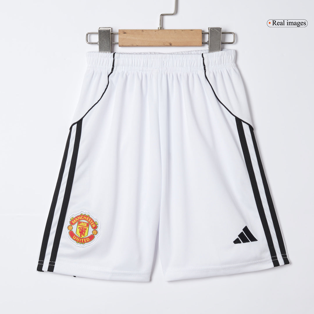 Kids Manchester United Home Jersey Full Kit 2025/26