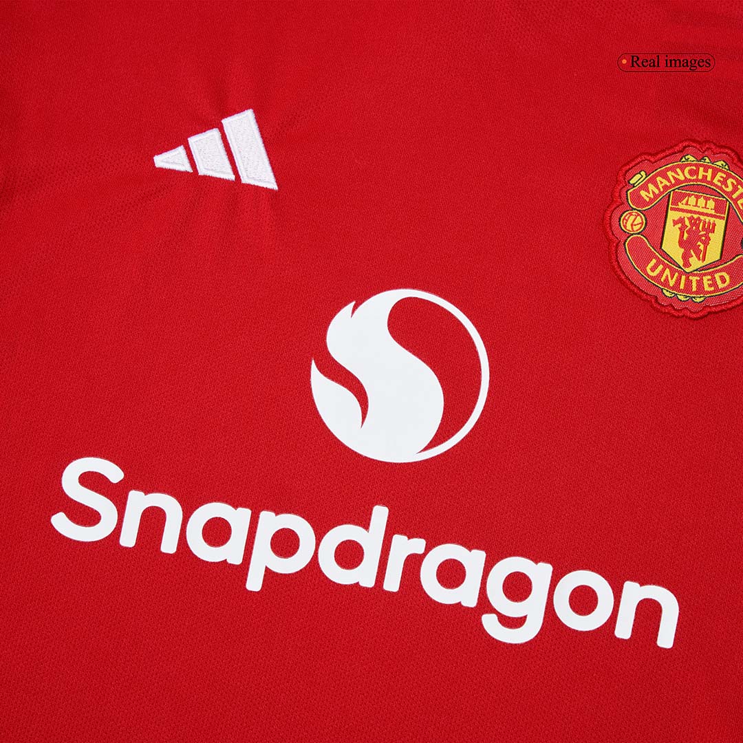 Kids Manchester United Home Jersey Full Kit 2025/26