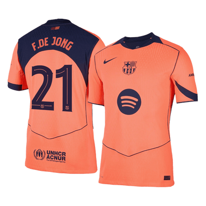 F.DE JONG #21 Barcelona Third Match Jersey Player Version 2025/26 - UCL