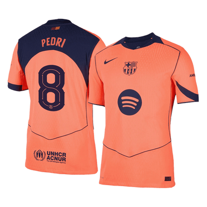 PEDRI #8 Barcelona Third Match Jersey Player Version 2025/26 - UCL