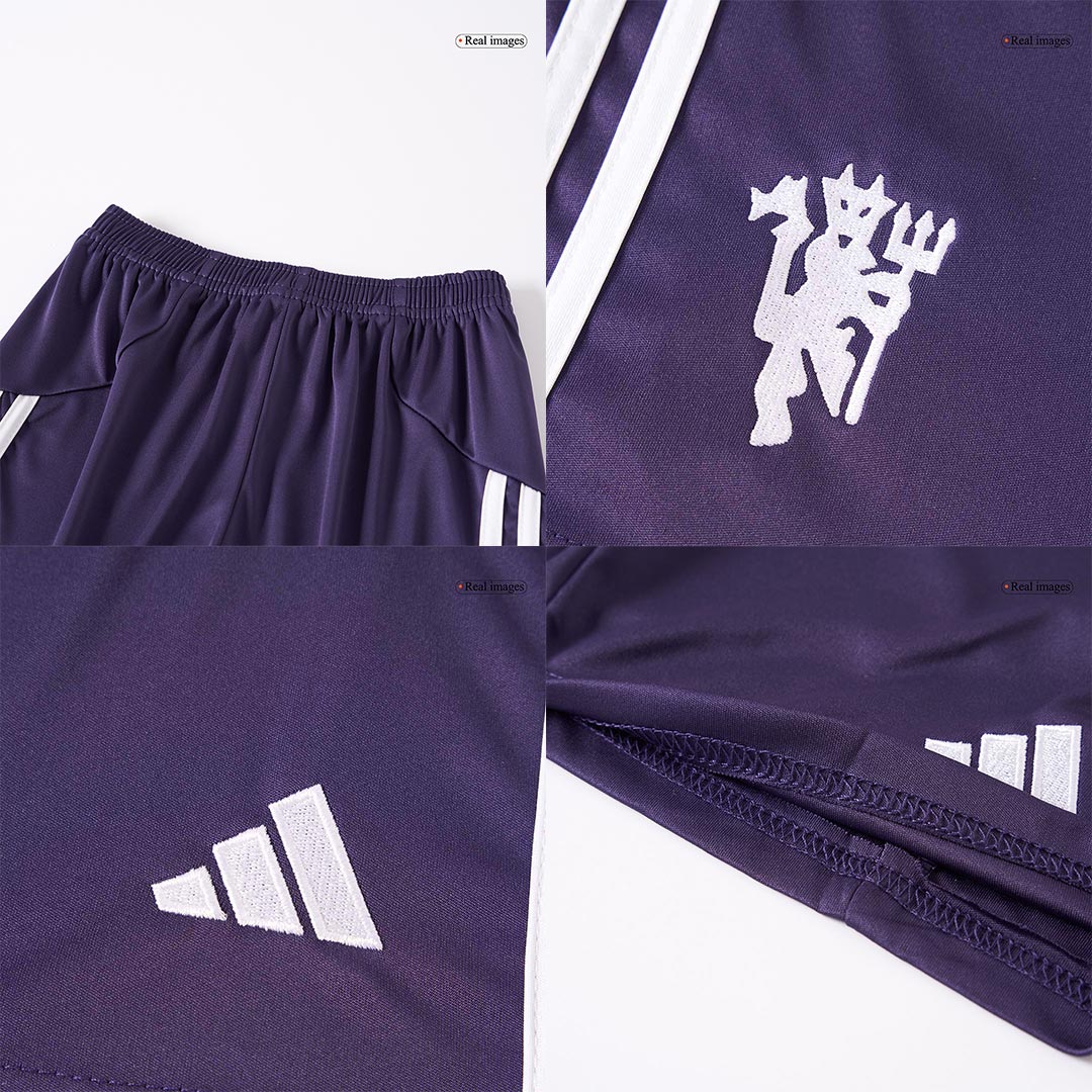 Kids Manchester United Away Jersey Full Kit 2025/26