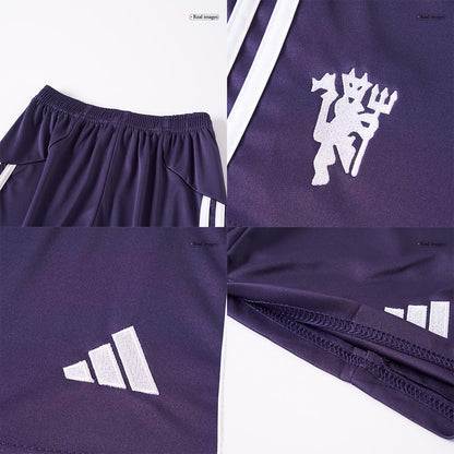 Kids Manchester United Away Jersey Full Kit 2025/26