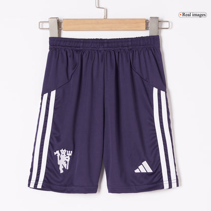 Kids Manchester United Away Jersey Full Kit 2025/26