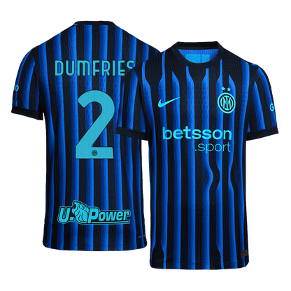 DUMFRIES #2 Inter Milan Home Match Jersey Player Version 2025/26