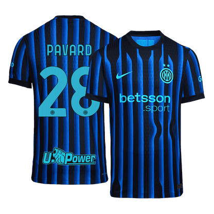 PAVARD #28 Inter Milan Home Match Jersey Player Version 2025/26
