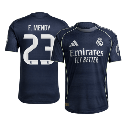 F.MENDY #23 Real Madrid Away Match Jersey Player Version 2025/26