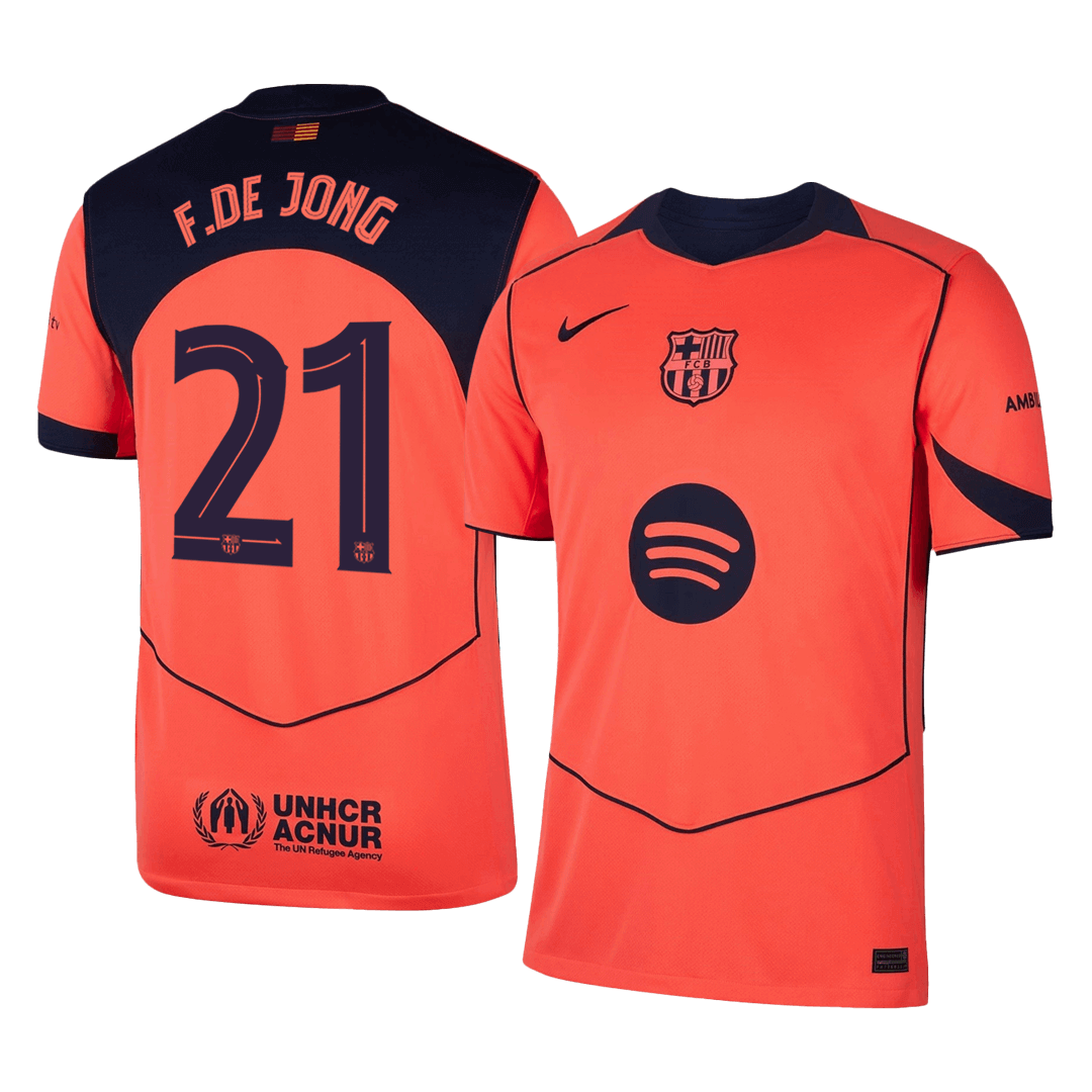F.DE JONG #21 Barcelona Third Jersey 2025/26
