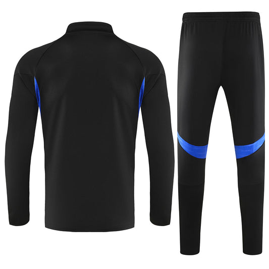 Kids Manchester United 1/4 Zipper Sweat Kit(Top+Pants) Black 2025/26