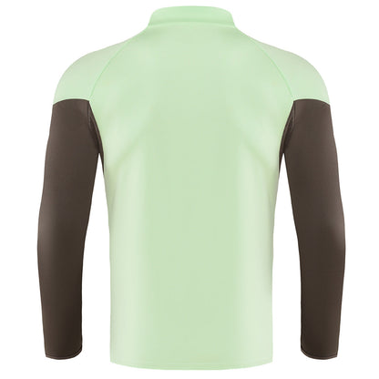 Kids Real Madrid 1/4 Zipper Sweat Kit(Top+Pants) Green 2025/26