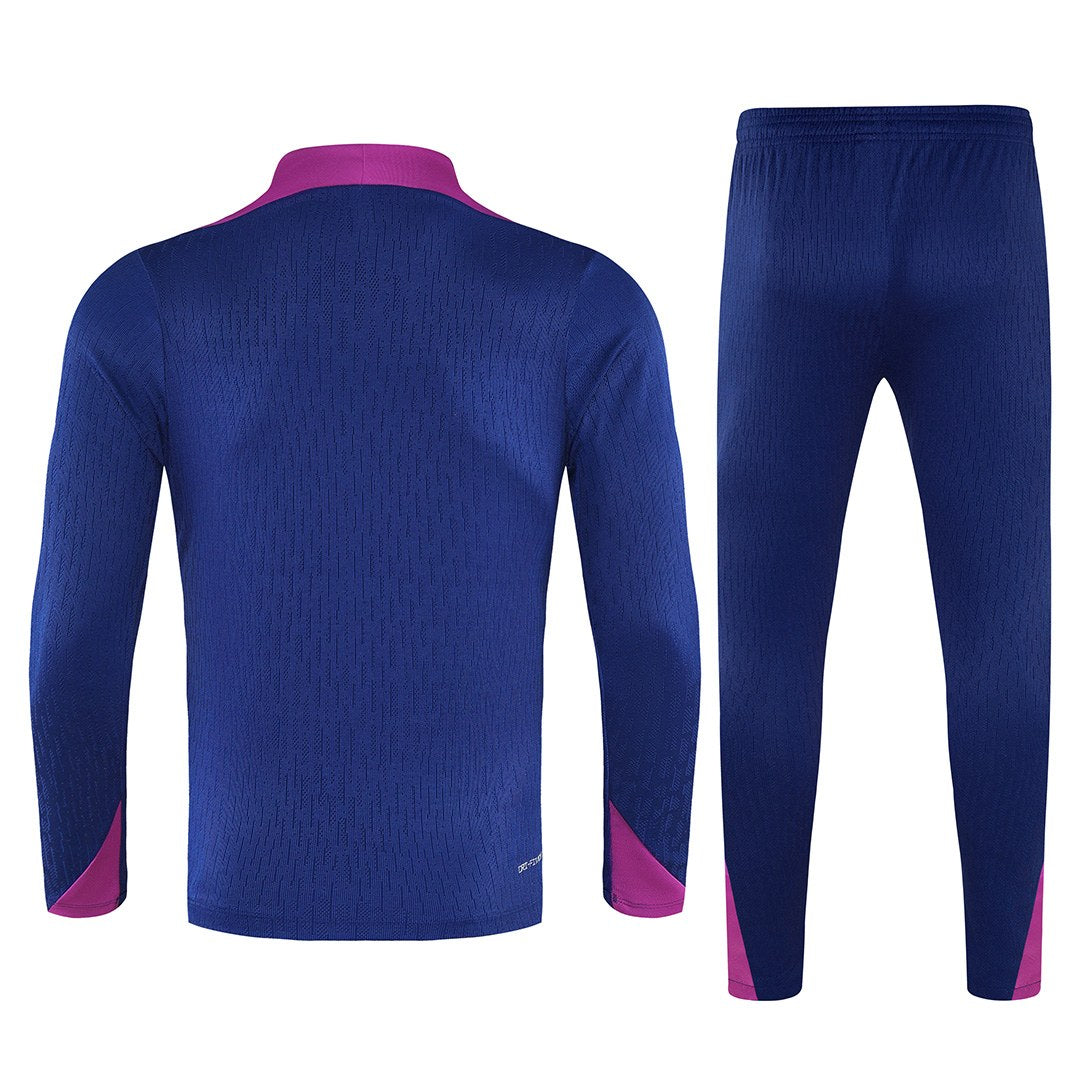 Kids Barcelona 1/4 Zipper Sweat Kit(Top+Pants) Navy 2025/26