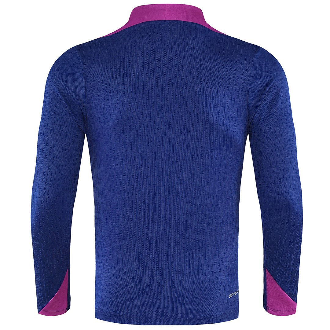 Kids Barcelona 1/4 Zipper Sweat Kit(Top+Pants) Navy 2025/26
