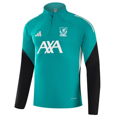 Kids Liverpool 1/4 Zipper Sweat Kit(Top+Pants) Green 2025/26