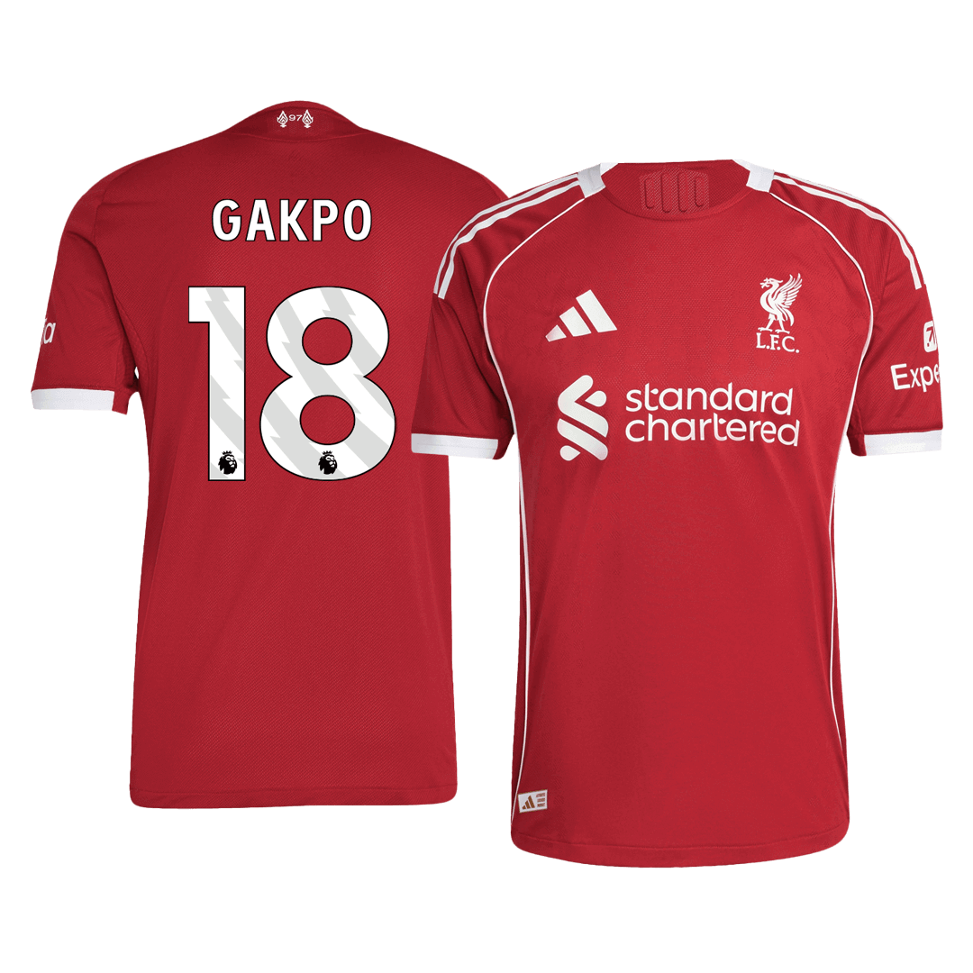 GAKPO #18 Liverpool Home Match Jersey Player Version 2025/26