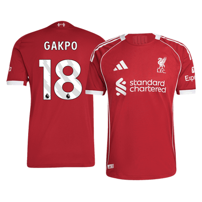 GAKPO #18 Liverpool Home Match Jersey Player Version 2025/26