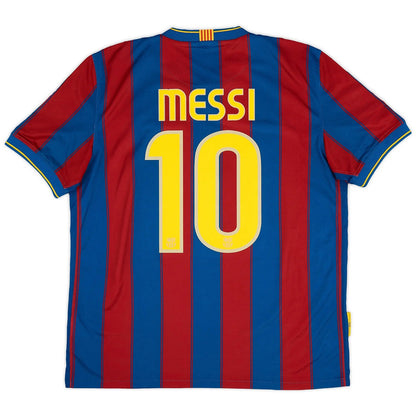 Messi #10 Retro Barcelona Home Jersey 2009/10