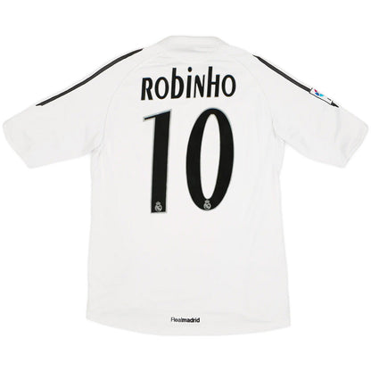 Robinho #10 Retro Real Madrid Home Jersey 2005/06