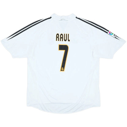 Raúl #7 Retro Real Madrid Home Jersey 2004/05