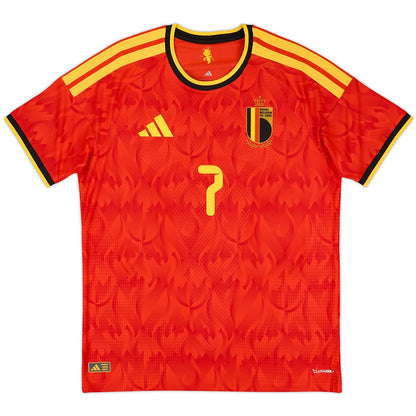 De Bruyne #7 Belgium Home Match Jersey Player Version World Cup 2026